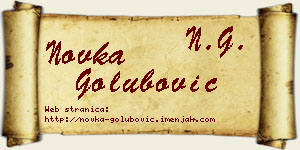 Novka Golubović vizit kartica